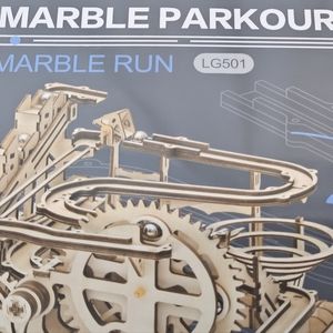 MARBLE PARKOUR WOODEN PUZZLE 254 PIECES RUNNING BALLS PHYSICS MANUAL MARBLE RUN